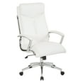 thumbnail image 2 of Office Star Products Executive Faux Leather High Back Chair with Padded Arms and Chrome Finish Base, 2 of 5