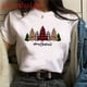 thumbnail image 4 of Camiseta de Feliz Navidad de Papá Noel para mujer, camiseta de reno navidad, camiseta de manga corta Harajuku para chica, ropa femenina de los años 90, 4 of 5