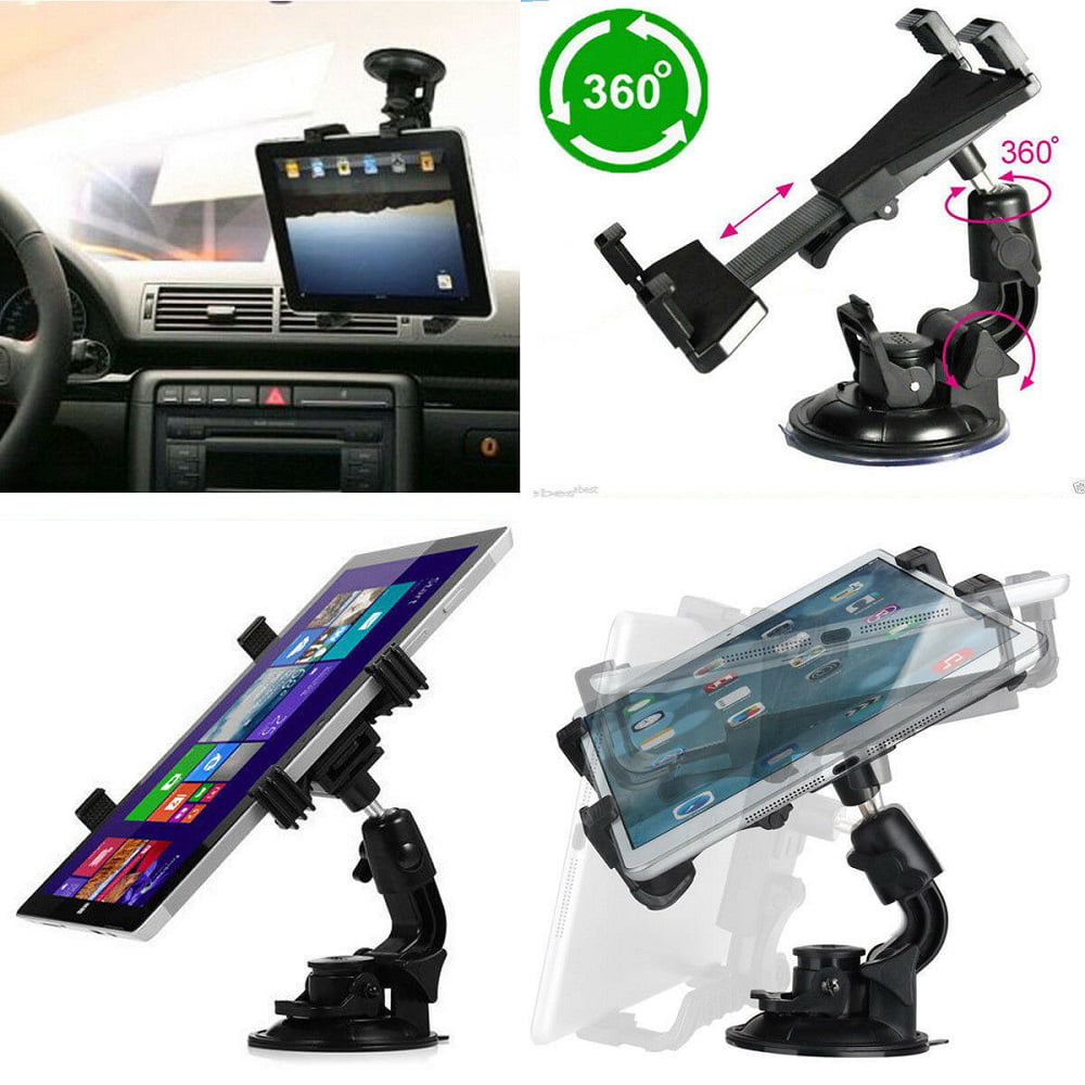 For iPad 6th 2018 5th Air Pro 360° Windshield Suction Cup/Car Back Seat Holder 