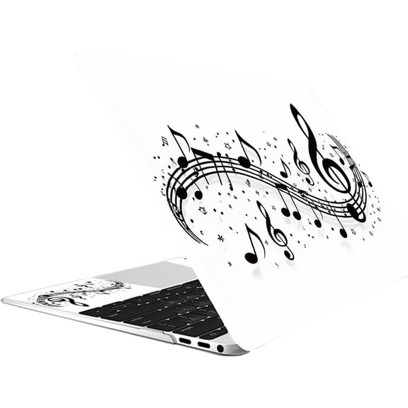 1set Musical Note Laptop Notebook Skin Sticker Laptop Cover Decals Fits 12 13 13.3 14 15 inch Protector Notebook PC Skin Sticker Cover Art Wrist Pad Included Decorative Colorful