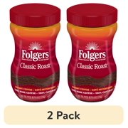 (2 pack) Folgers Classic Roast Instant Coffee, 8 oz Jar