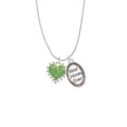 thumbnail image 2 of Delight Jewelry Silvertone Lime Green Giraffe Print Heart Best Mom Ever Charm Necklace, 2 of 4