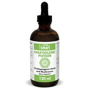 Supersmart - Adaptogenic Potion - Adaptogens Herbs & Mushrooms - with Astragalus, Reishi, Cordyceps & Shiitake - Adrenal Support | Non-GMO & Gluten Free- 120 ml