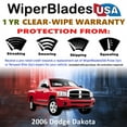 thumbnail image 2 of 2006 Dodge Dakota Beam Wiper Blades Wipers w/1yr Warranty (Set of 2) (WiperBladesUSA), 2 of 5