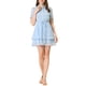 thumbnail image 2 of Vestido A-Line con Cuello Peter Pan y Puños con Volantes para Mujeres Inspire Chic M Azul, 2 of 7