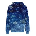 thumbnail image 4 of Puntoco Chaqueta Con Capucha Y Manga Larga Con Cremallera Y Estampado Navideño Informal Para Mujer, 4 of 5