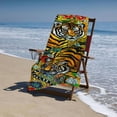 thumbnail image 4 of PHYHOO Beach Towel Oversized Microfiber Sand Free Beach Towel Quick Dry, Flowers Lightweight Pool Towels for Adults Travel Towel for Gym Yoga Camp Swim 30x60in, 4 of 8