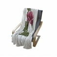 thumbnail image 4 of Letter R Soft Flannel Fleece Throw Blanket, Capitalized R with Flower of Love Rose Nature Inspired Font Alphabet, Cozy Plush for Indoor and Outdoor Use, 70" x 90", Pink Green White, by Ambesonne, 4 of 6