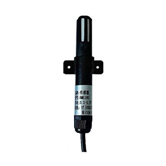 Taidacent Outdoor 3.3V 5V IIC I2C Digital Temperature Humidity Atmospheric Barometric Air Pressure Sensor Probe BME280 (1m, Black)