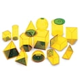 thumbnail image 1 of Set de sólidos geométricos hand2mind, plástico, rellenable, amarillo, 14 unidades, 1 of 5