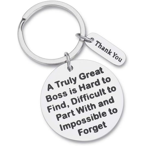 Boss Appreciation Gift Birthday Keychain for Supervisor Leader Thank You Gifts Mentor Retirement Leaving Gift from Coworker Colleague Farewell a Truly Great Boss Christmas Key Ring
