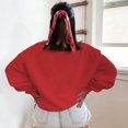 thumbnail image 3 of Gibobby Sudadera sin capucha y ocio para mujer Sudadera navideña de manga larga con cuello Rojoondo y estampado de Papá Noel para mujer 2023 (Rojo, S), 3 of 5
