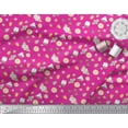thumbnail image 2 of Soimoi Pink Poly Georgette Fabric Tea Bag,Star Anise & Lemon Slice Vegetable Print Sewing Fabric Yard 52 Inch Wide, 2 of 3