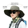 thumbnail image 3 of Domzest Mens Sun Hats UPF 50+ UV Protection Bucket Wide Brim Waterproof Hat with Adjustable Chin Strap for Outdoor Dark Gray, 3 of 3