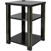 Reliancer End Table with Charging Station - Side Table with USB Ports - Nightstand for Living Room - Rectangle, Black