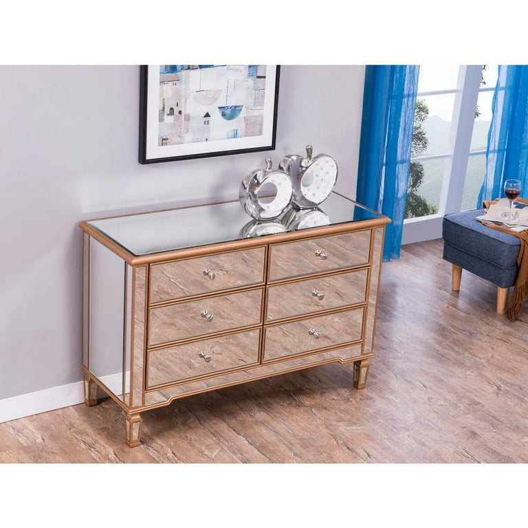 Elegant Lighting Contempo Dresser - Hand Rubbed Antique Gold - MF6-1117G