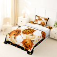 thumbnail image 5 of Manfei Cartoon Ghost Halloween Twin Sheets,Bat Silhouette Print Bedding,3 Pieces,1 Flat Sheet,1 Fitted Sheet and 1 Pillowcase, 5 of 6