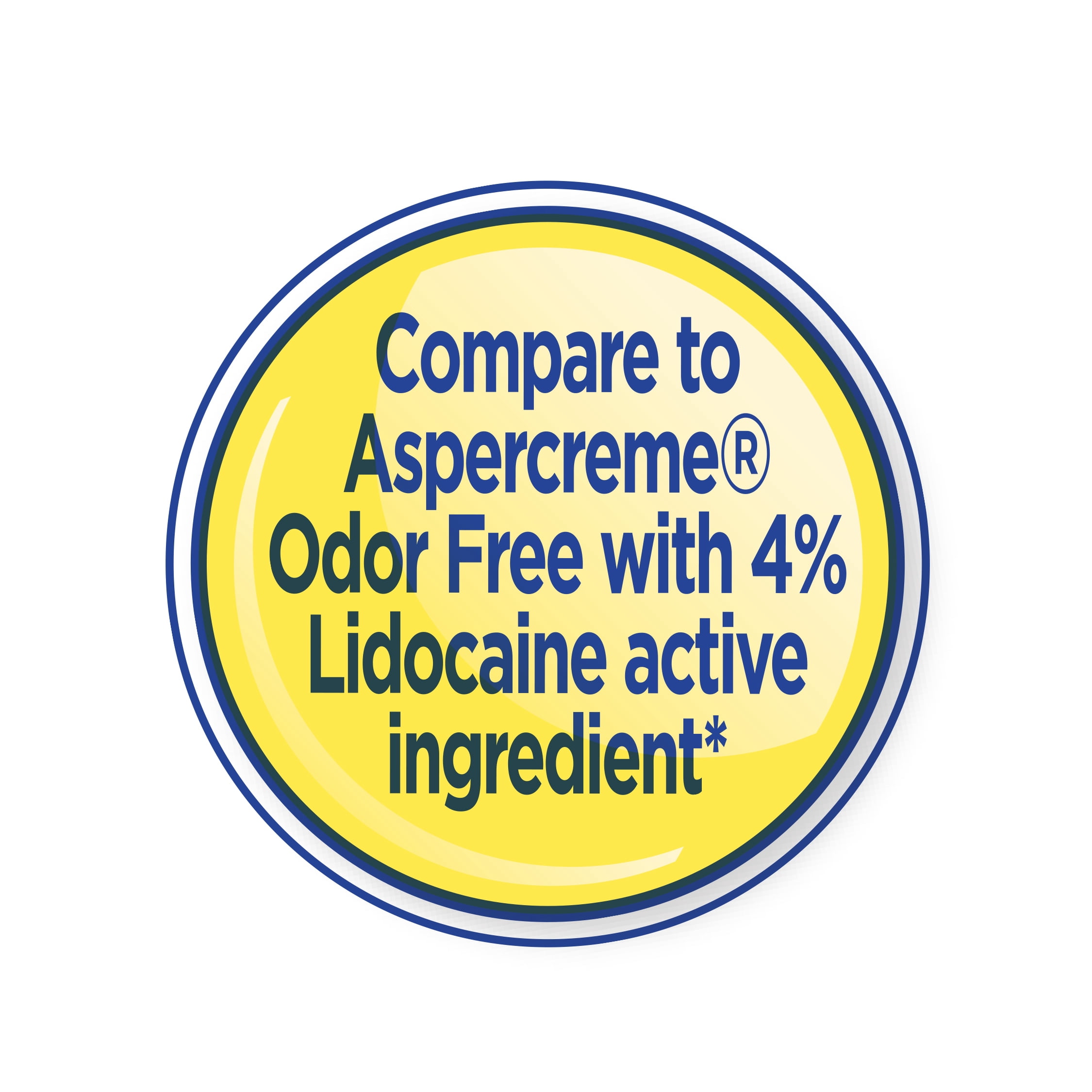 Equate Odor-Free Lidocaine Pain Relief Liquid Roll-On 4% Lidocaine , 2.5 fl oz, Compare to AspercremeÂ® Odor Free with 4% Lidocaine Active Ingredient