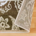 thumbnail image 3 of 4' X 6' Beige Damask Power Loom Distressed Stain Resistant Area Rug, 3 of 4