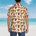 thumbnail image 4 of Fuzoiu Hot Dog Burger Print Hawaiian Shirt for Men, Summer Beach Casual Short Sleeve Button Down Shirts, Men’s Beach Summer Shirts with Pocket,Medium, 4 of 7