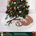 thumbnail image 6 of FMSHPON Cute Mother Lazily Holding Xmas Christmas Tree Skirt Stand Mat for Holiday Party Decoration Indoor Outdoor 48 inches, 6 of 6