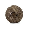 7.5" Carolyn Kinder Swirl Patterned Bronze-Finished Terracotta Sphere