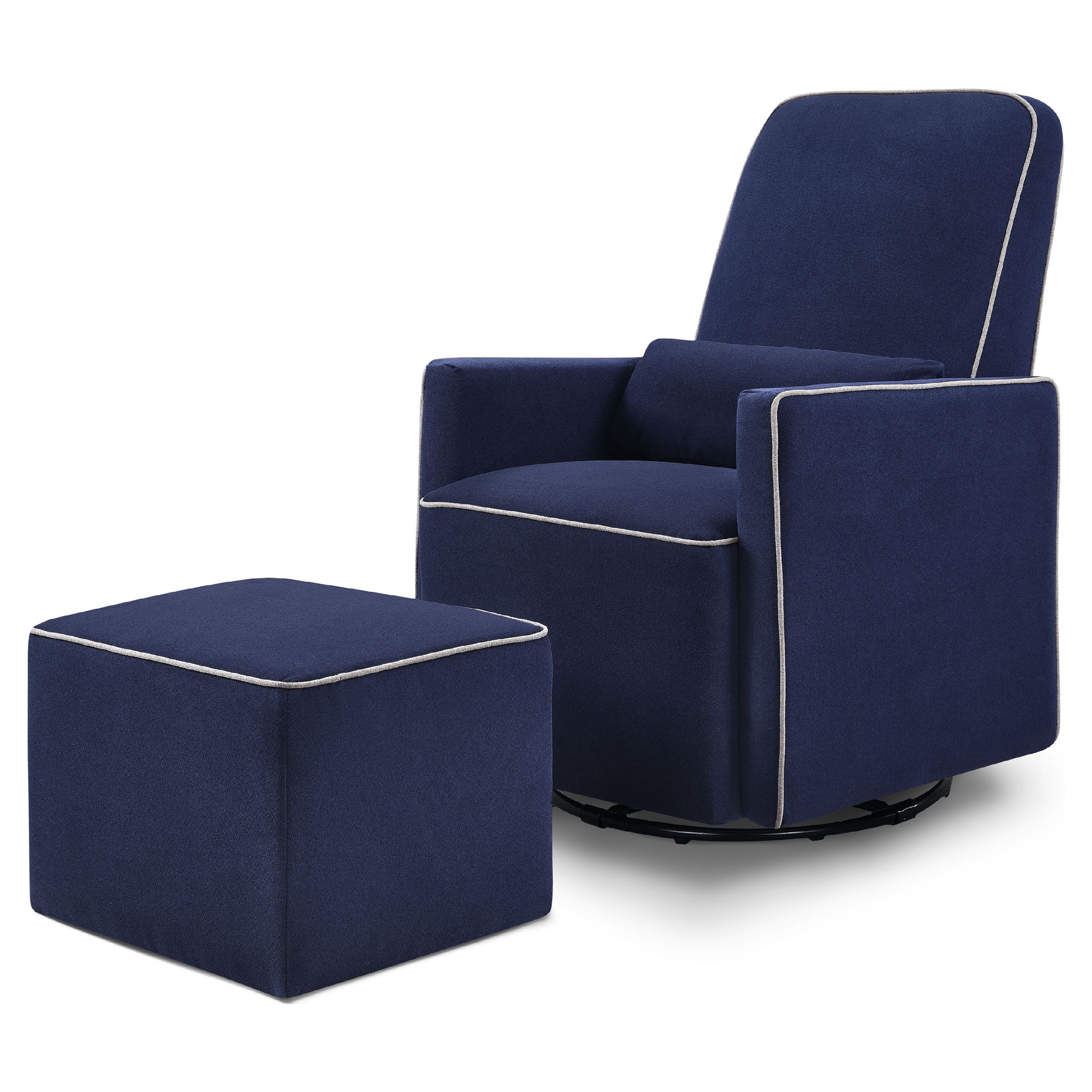 DaVinci Baby Olive Glider and Ottoman, Navy and Grey - image 3 of 10