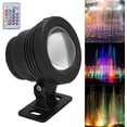 thumbnail image 1 of Luz subacuática RGB de 20 W, foco subacuático LED IP65 con control remoto, iluminación de piscina al aire libre para piscinas, rocallas, fuentes, acuarios (negro) ZefeiWu 8390606854148, 1 of 1