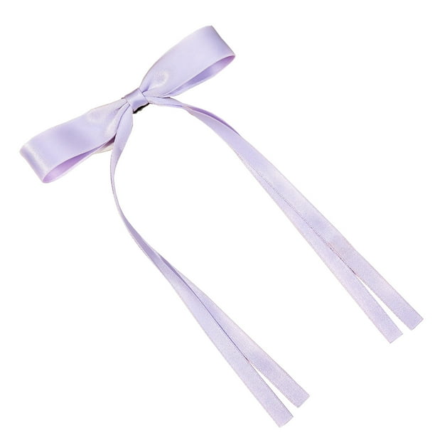Pinza para el cabello de mujer, lazo de cinta con borla de cola larga, pinza para niña, accesorio de color sólido, pinza para el cabello con lazo tipo garra