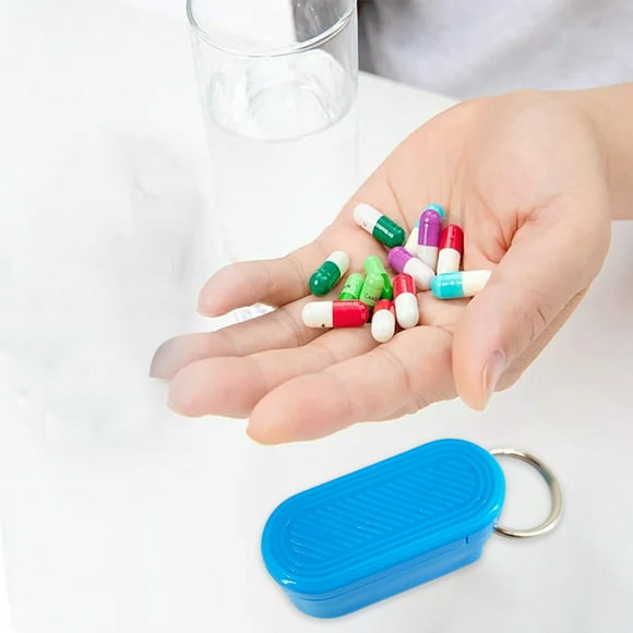 Mejor cortador portátil de pastillas y caja para el manejo de la medicación: divisor de pastillas de plástico ajustable con dosificación precisa para cápsulas y tabletas