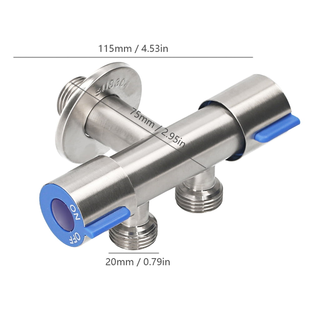 KKmoon Bidet TAdapter with Shut off Valve Stainless Steel Water