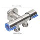 thumbnail image 2 of Bidé T-Adapter con válvula de cierre Válvula de desvío de agua de acero inoxidable Válvula de Carevas Válvula de desvío, 2 of 7