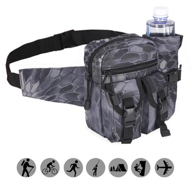 Bolsa de cintura Cola soporte de botella de agua impermeable gris oscuro