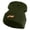 Olive, variant on Running Fox Embroidered 12 Inch Solid Long Beanie Made in USA - Black OSFM