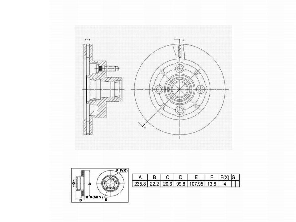 Winstop Brake Rotor and Hub Assembly, Front WS234128, Ford Pinto 1980-1974