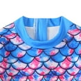 thumbnail image 5 of HWJAD Little Girl Rash Guard Long Sleeve Swimwear Mermaid One Piece Swimsuit with Skirt Bathing Suit 1-6 Years, 5 of 9