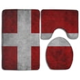 thumbnail image 1 of ABPHQTO Bandera de Dinamarca Juego de alfombras de baño de 3 piezas Alfombra de baño Alfombra de contorno y tapa de inodoro ABPHQTO  Cont-CHAPPLE-20335, 1 of 2