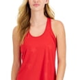 thumbnail image 2 of ID Ideology Womens Embossed Star Racerback Tank Licorice Red XS, 2 of 3