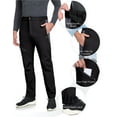 thumbnail image 3 of Little Donkey Andy Men's Winter Snow Pants - Softshell Insulated, Fleece Lined & Water Resistant for Hiking Ski, Black Size M, 3 of 7