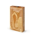 thumbnail image 2 of Contemporary Home Living 15.75 Chamois Rectangle 3-Wick Pillar Wax Candle, 2 of 2