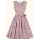 thumbnail image 1 of Vestido sin mangas con cinturón y estampado Floral para mujer, ropa elegante de talla grande para primavera y verano, 1 of 7