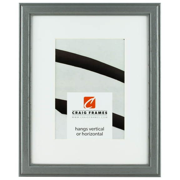 Craig Frames Wiltshire 236, 12x18 inch Grey Picture Frame Matted for a 10x13 Photo