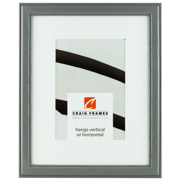 Craig Frames Wiltshire 236, 18x24 inch Grey Picture Frame Matted for a 12x18 Photo