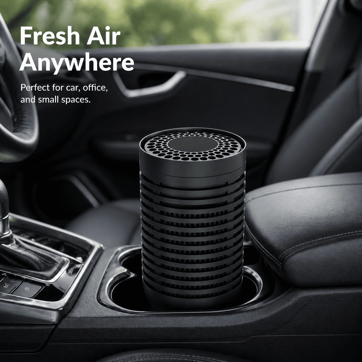Car Air Purifier with HEPA Filter, Portable USB Air Cleaner for Smoke, Pet Odors and Dust, Ultra-Quiet Ionizer for Vehicle and Small Office, Active Carbon Deodorizer