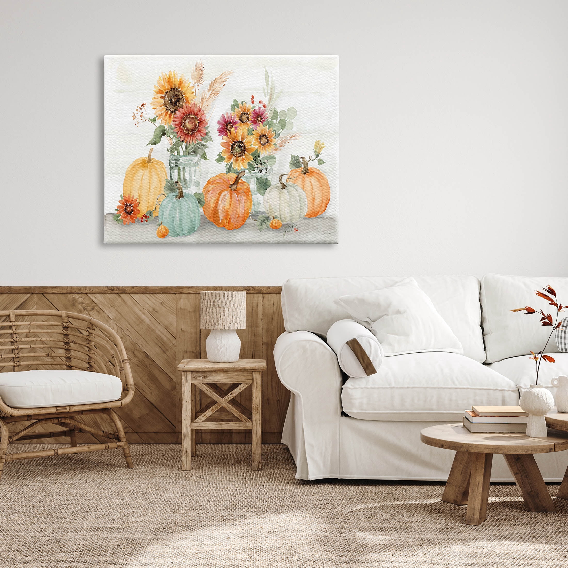 Stupell Industries Autumn Ramble Country Bouquets Graphic Art Gallery Wrapped Canvas Print Wall Art, Design by Katrina Pete