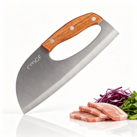 Plys Meat Cleaver Knife Unique Effort Saving Kitchen Knife Professional Stainless Steel Chef Cooking Knives for Cutting Meat Vegetable