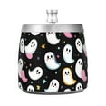 thumbnail image 7 of Yayeee Ashtray with Lid for Cigarette Smokeless Stainless Steel Home Ash Holder, White Halloween Ghost, 7 of 7