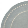 thumbnail image 6 of SAFAVIEH Bella Danita Plain Dotted Bordered Wool Area Rug, Light Blue/Ivory, 3' x 3' Round, 6 of 8