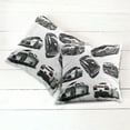 thumbnail image 6 of Ambesonne Modern Throw Pillow Cover 2 Pack, Contemporary Sport Cars Art, 16", Pale Sage Green White, 6 of 7