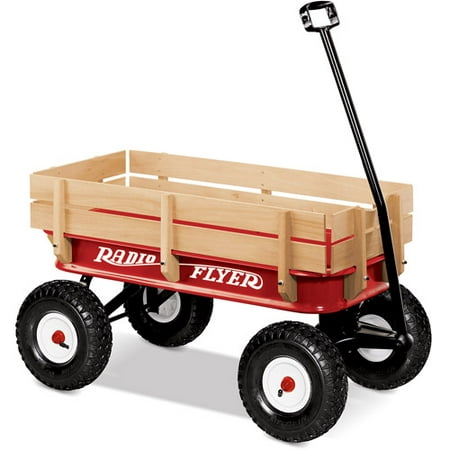 Radio Flyer, All-Terrain Steel & Wood Wagon, Air Tires, (Best Wagon For Toddlers)